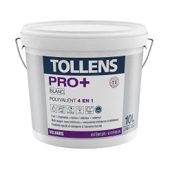 Castorama Peinture 4 En 1 Tollens Pro+ Blanche Velours 10L
