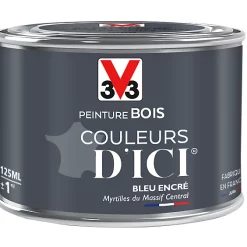 Castorama Peinture Bois Couleurs D'ici Bleu Encré Velours V33 0,125L