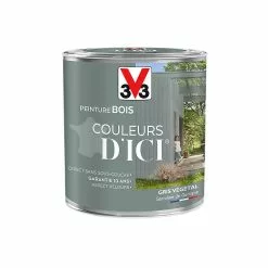 Castorama Peinture Bois Couleurs D'ici Gris Végétal Velours V33 0,5L