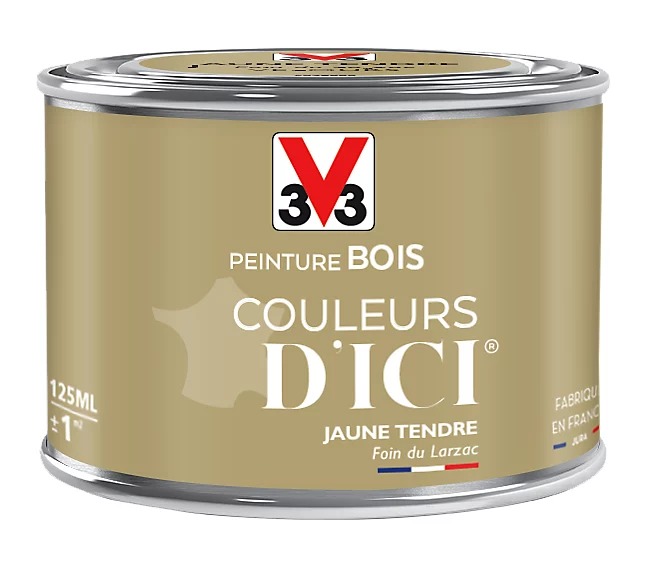 Castorama Peinture Bois Couleurs D'ici Jaune Tendre Velours V33 0,125L 3 Castorama Peinture Bois Couleurs D'ici Jaune Tendre Velours V33 0,125L