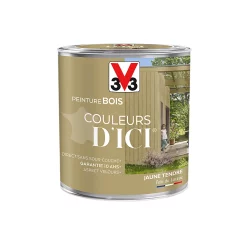 Castorama Peinture Bois Couleurs D'ici Jaune Tendre Velours V33 0,5L
