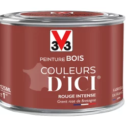 Castorama Peinture Bois Couleurs D'ici Rouge Intense Velours V33 0,125L