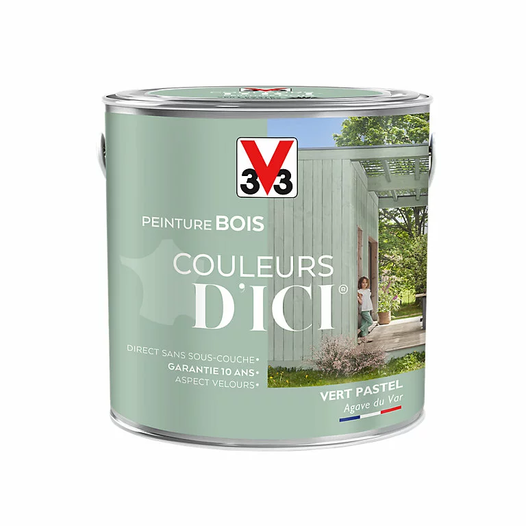 Castorama Peinture Bois Couleurs D'ici Vert Pastel Velours V33 2L 3 Castorama Peinture Bois Couleurs D'ici Vert Pastel Velours V33 2L