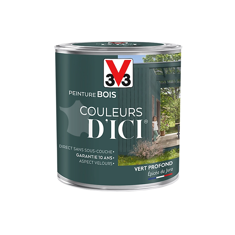 Castorama Peinture Bois Couleurs D'ici Vert Profond Velours V33 0,5L 3 Castorama Peinture Bois Couleurs D'ici Vert Profond Velours V33 0,5L