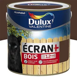 Castorama Peinture Bois Extérieur Ecran+ Bois Dulux Valentine Satin Brun Normandie 2L