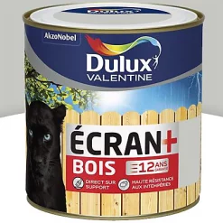 Castorama Peinture Bois Extérieur Ecran+ Bois Dulux Valentine Satin Gris Clair RAL 7035 0,5L