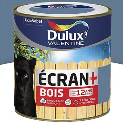 Castorama Peinture Bois Extérieur Ecran+ Bois Dulux Valentine Satin Orage RAL 5014 0,5L