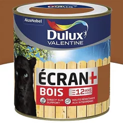 Castorama Peinture Bois Extérieur Ecran+ Bois Dulux Valentine Satin Teck 0,5L