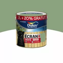Castorama Peinture Bois Extérieur Ecran+ Bois Dulux Valentine Satin Vert Provence 2L +20% Gratuit