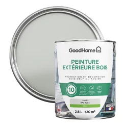 Castorama Peinture Bois Extérieur GoodHome Inuvik Gris Satin 2.5L