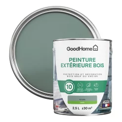 Castorama Peinture Bois Extérieur GoodHome Kinsale Vert Satin 2.5L