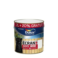 Castorama Peinture Bois Extérieur Haute Résistance Ecran+ Bois Dulux Valentine Satin Blanc 2L +20% Gratuit