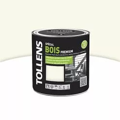 Castorama Peinture Bois Extérieur Premium Blanc Falaise Satin Tollens 0,5L