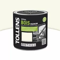 Castorama Peinture Bois Extérieur Premium Blanc Falaise Satin Tollens 2L