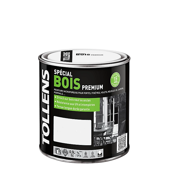 Castorama Peinture Bois Extérieur Premium Blanc Satin Tollens 0,5L 3 Castorama Peinture Bois Extérieur Premium Blanc Satin Tollens 0,5L