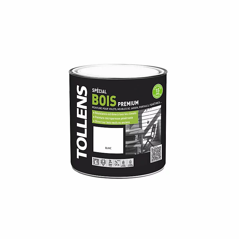 Castorama Peinture Bois Extérieur Premium Blanc Satin Tollens 2L 3 Castorama Peinture Bois Extérieur Premium Blanc Satin Tollens 2L