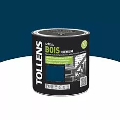 Castorama Peinture Bois Extérieur Premium Nuit Bleue Satin Tollens 0,5L