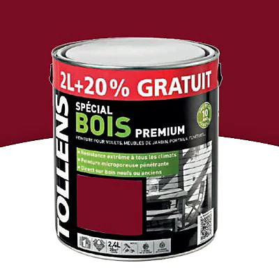 Castorama Peinture Bois Extérieur Premium Rouge Basque Tollens 2L + 20% Gratuit 3 Castorama Peinture Bois Extérieur Premium Rouge Basque Tollens 2L + 20% Gratuit