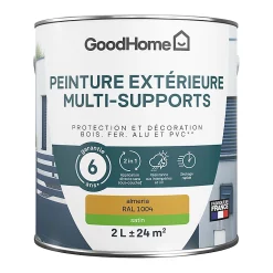 Castorama Peinture Extérieure Multi-supports GoodHome Almeria Jaune RAL 1004 2L