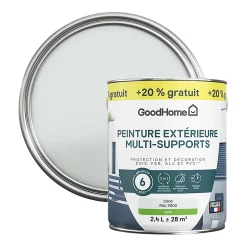 Castorama Peinture Extérieure Multi-supports GoodHome Blanc RAL 9003 2L + 20% Gratuit