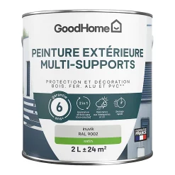 Castorama Peinture Extérieure Multi-supports GoodHome Inuvik Gris RAL 9002 2L