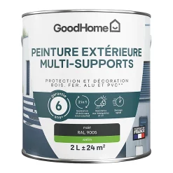 Castorama Peinture Extérieure Multi-supports GoodHome Noir RAL 9005 2L