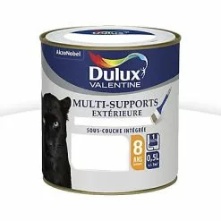 Castorama Peinture Multi Supports Extérieure Garantie 8 Ans Dulux Valentine Satin Blanc 0,5L