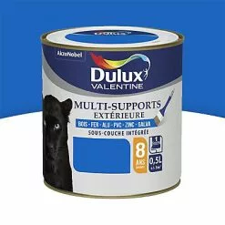 Castorama Peinture Multi Supports Extérieure Garantie 8 Ans Dulux Valentine Satin Bleu Breton 0,5L