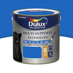 Castorama Peinture Multi Supports Extérieure Garantie 8 Ans Dulux Valentine Satin Bleu Breton 2L