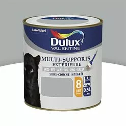 Castorama Peinture Multi Supports Extérieure Garantie 8 Ans Dulux Valentine Satin Gris Franc 0,5L