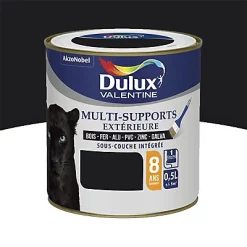 Castorama Peinture Multi Supports Extérieure Garantie 8 Ans Dulux Valentine Satin Noir 0,5L