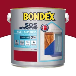 Castorama Peinture Multi-supports SOS Rénovation Bondex 2L Rouge Basque