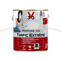 Castorama Peinture Sol Intérieur Extérieur Trafic Extrême V33 Blanc 2,5 L