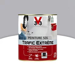 Castorama Peinture Sol Intérieur Extérieur Trafic Extrême V33 Gris Clair 500 Ml