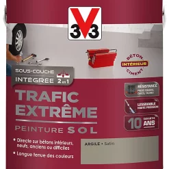 Castorama Peinture Sol Intérieur Trafic Extrême V33 Argile Satiné 2,5L