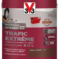 Castorama Peinture Sol Intérieur Trafic Extrême V33 Terre Ombre Satiné 2,5L